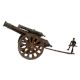 Brass Cannon With Solider Table Decoration