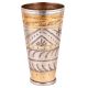Brass Leaf Design Carved With Gold Border Punjabi Lassi Glass