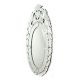 Handmade Silver Glass Oval Venetian Mirror With Carved Frame