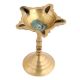 Small Vintage Used Oil Lampstand With 5 Jyoti For Peaceful Ambience