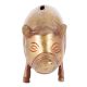 Handmade Golden Brass Pig Figurine Coin Bank