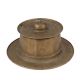 Old Round Solid Brass Ink Pot