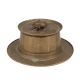 Old Round Solid Brass Ink Pot