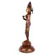 Brass Statue Of Godess Parvati In Brown Finish