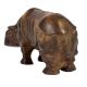 Brass Wildlife Rhino Figurine