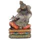 WoodenÂ Ganesha Playing Flute Statue