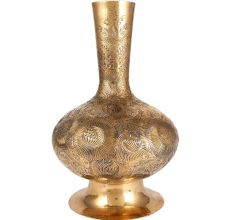 Brass Rose Design Flower Vase