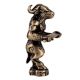 Brass Underworld Guardian Ox Statue Holding A Sword