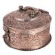 Mughal Round Copper Box with Lid from India