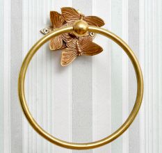 Brass Butterfly Towel Ring