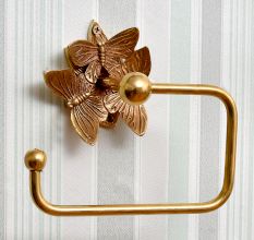 Brass Butterfly Toilet Roll Holder