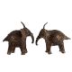 Rustic Brass Dhokra Elephant Figurines In Pair