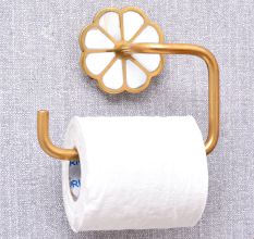 Brass Mother Of Pearl Toilet Paper Holder