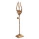 Handcrafted Gold Brass Trishul with Damru Figurine