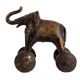 Indian Brass Elephant On Wheels Temple Toy
