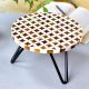 Wood And Resin Scandinavian Design Cake Stand and Planter Stool