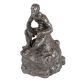 Modern Art Coal Mine Worker Sitting on Stone