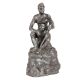 Modern Art Coal Mine Worker Sitting on Stone