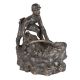 Modern Art Male Statue Working in Coal Mine