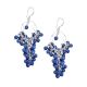 92.5 Sterling Silver Lapis lazuli grape earrings