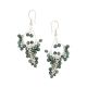 Round Peridot Bead Chandelier Earrings in 92.5 Sterling Silver