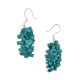 92.5 Sterling Silver Natural Turquoise Nugget Drop Earrings