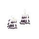 92.5 Sterling silver Red Garnet Bead Earrings 92.5 Sterling Silver