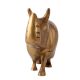 Standing Brass Rhino Statue