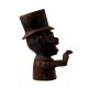 Black Man with Hat Money Box Brass Statue
