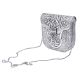 Handmade  Silver Metal Clutch with a Chain Strap