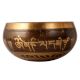 Buddhist Singing Bowl Engraved with Om Symbol