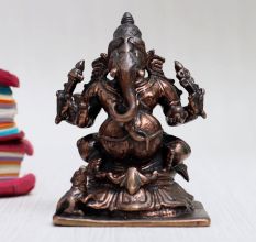 Premium-Quality Copper Statue of Lord Ganesha for Worship