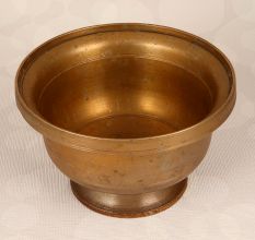 Vintage Handmade Brass Flower Pot in South Indian Art