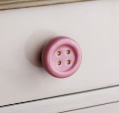 Pink Ceramic Button Knob