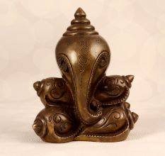 Handmade Brass Lord Ganesha Statue in Himalayan Art