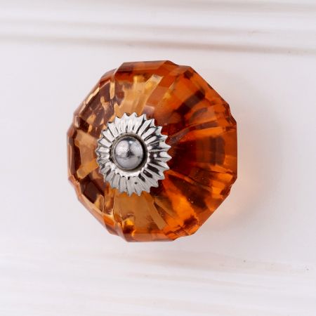 Amber Melon Glass Knob (1)