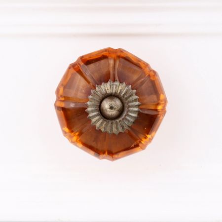 Amber Melon Glass Knob (1)