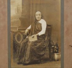 Vintage Photograph of Maharani in Wooden Frame for Decor