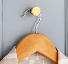 Modern Round Brass Wall Hooks In Golden Color