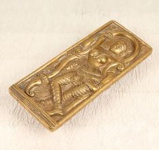 Vintage Handcrafted Brass Door Handle in South Indian Art