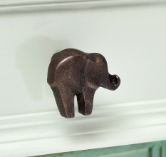 Antique Iron Elephant Shape Kids Drawer Knob