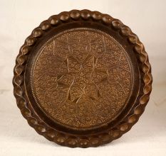 Handmade Premium Brass Floral Plate for Wall Hanging