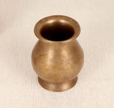 South Indian Brass Holy Water Pot in Brown Finish for Rituals