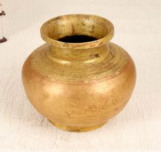 Antique Brown Traditional Water Pot for Hindu Rituals