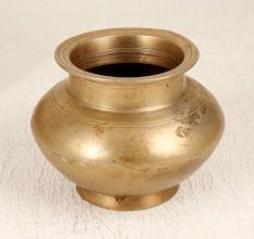 Brown Finish Finest Brass Holy Water Pot for Auspicious Occasions