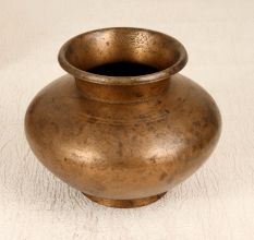 Vintage Brown Finish Holy Water Pot Made of Finest Brass