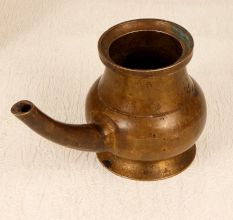 Brass Holy Water Pot with Spout for Prayer and Home Decor