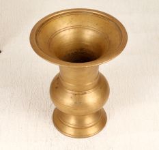 South Indian Handcrafted Brass Flower Pot for Auspicious Occasion