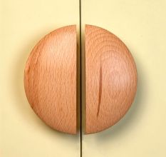 Wooden Natural Door Handles (Medium Size) Pack of 2 Pieces