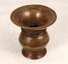 South Indian Brown Flower Pot Made of Brass for Decoration